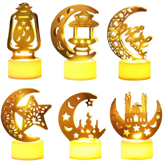 6 Bougies LED Lotus Sans Flamme - Lumière Blanche Chaude, Piles Incluses, Décoration Bureau Temple Maison