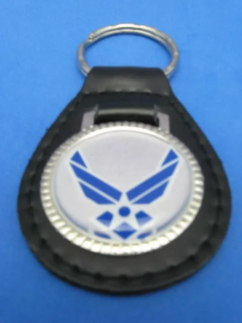 U.s. Air Force Auto Leather Keychain Key Chain Ring Fob #225