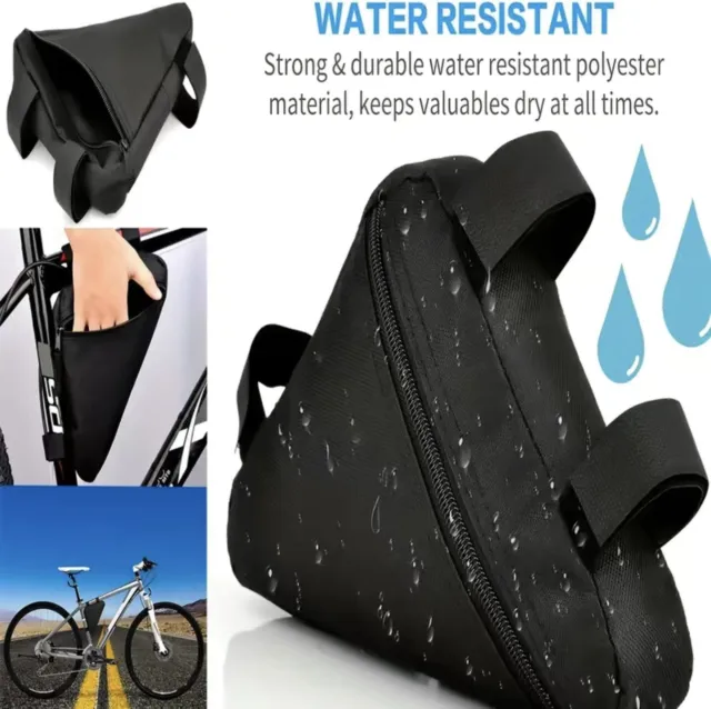 Bicycle Triangle Bag Waterproof Mountain Bike Frame Bag Front Tube Pouch UK