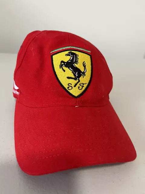 Vintage Scuderia Ferrari Formula One F1 Vodafone Team Cap Hat Red Adjustable