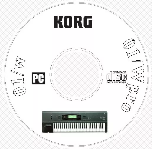 Korg 01/W - 01/Wpro Sound Library Patches MIDI Software Manual & Editors CD  01W