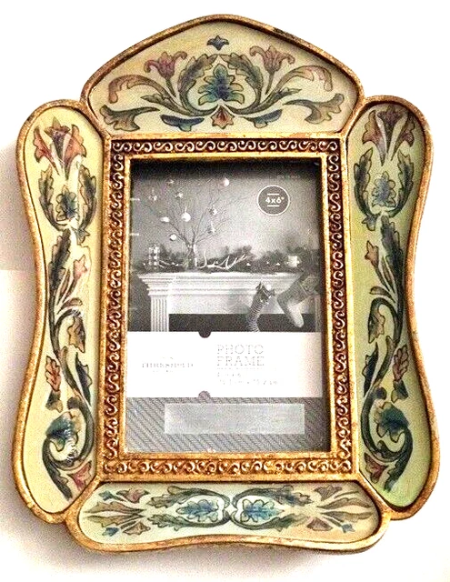 THRESHOLD MAISON 4 x 6 GORGEOUS NEW VINTAGE STOCK TABLETOP HEAVY PHOTO FRAME