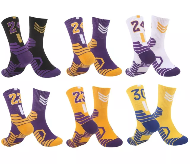 Platinum Athletics Men's Graphic Basketball Crew Socks (1 Pair)