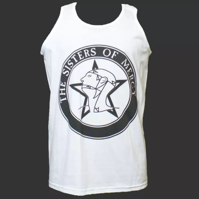 The Sisters of Mercy Goth New Wave Punk Rock T-SHIRT vest top unisex white S-2XL