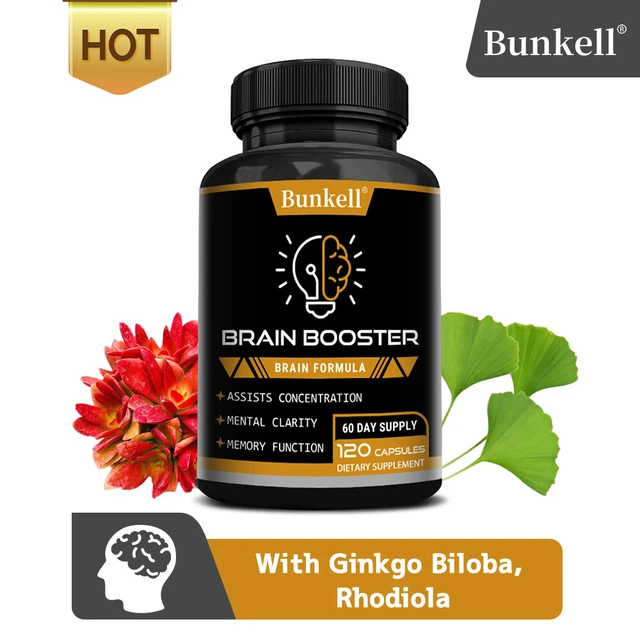 BRAIN BOOSTER NOOTROPIC Supplement 550mg Support Focus Energy Memory ...