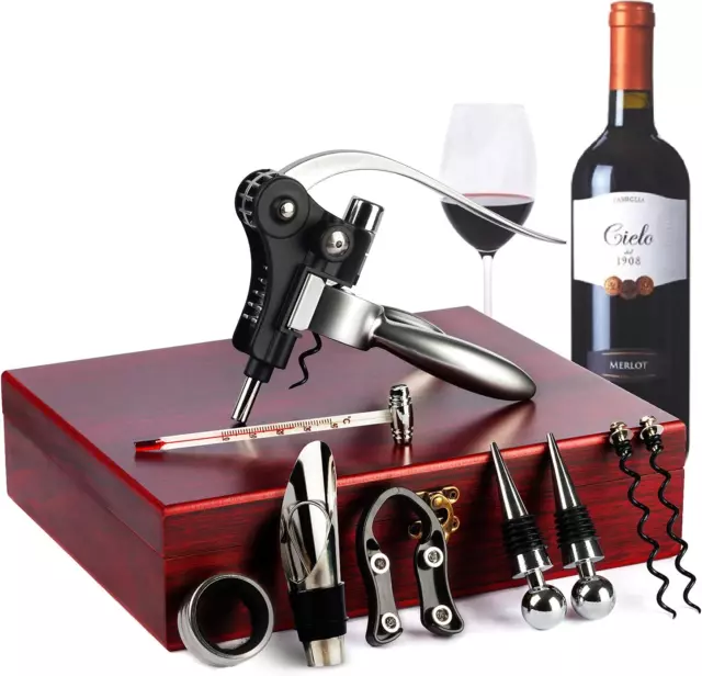 9-Piece Stainless Steel Wine Opener Kit Bottle Opener Gift Set Beer/Wine Accesso