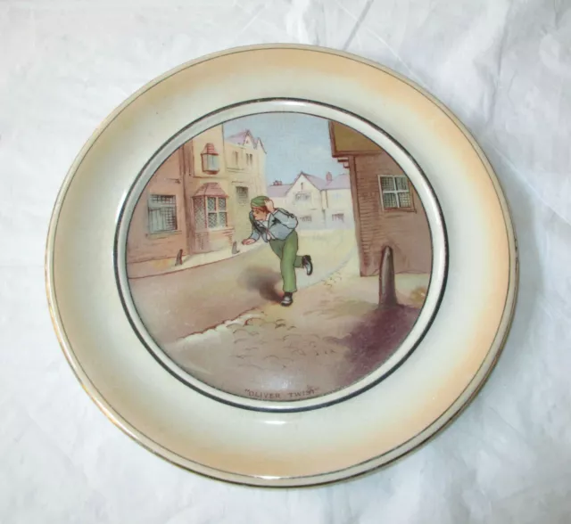 9-7/8" Winton Grimwades Dickens Ware Souvenir Wall Plate OLIVER TWIST