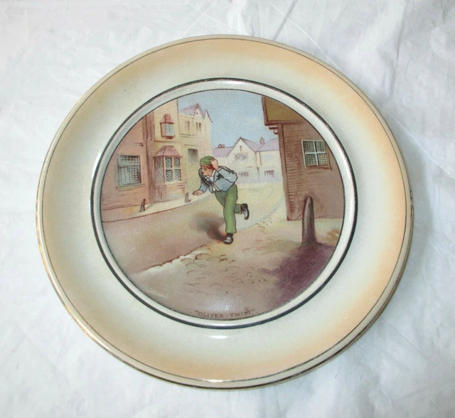 9-7/8" Winton Grimwades Dickens Ware Souvenir Wall Plate OLIVER TWIST