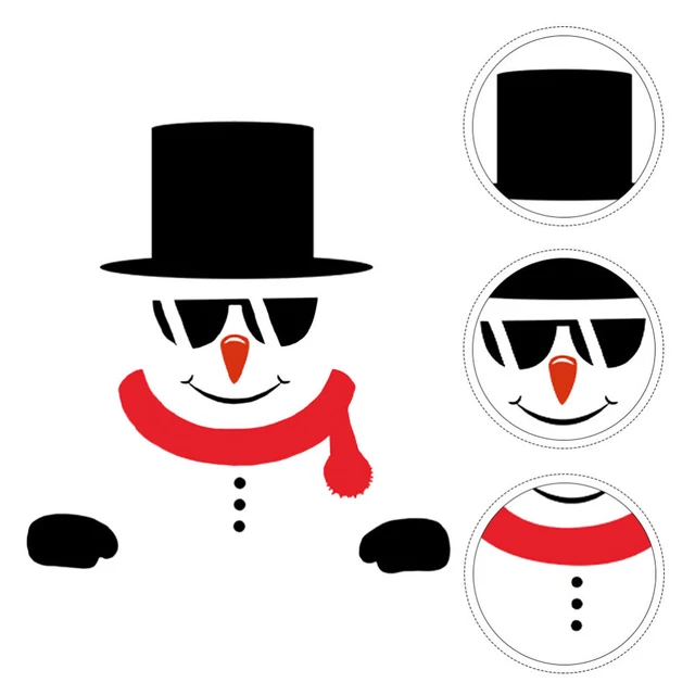 Magnete da frigorifero pupazzo di neve decorazione frigorifero adesivi da parete decorazione natalizia