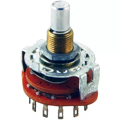 Alpha Taiwan 6 Position, 2 Pole Rotary Switch, Make Before Break switching