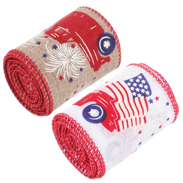 2 rollos Cintas Día de la Independencia Cinta Día Patriótico 4 de julio
