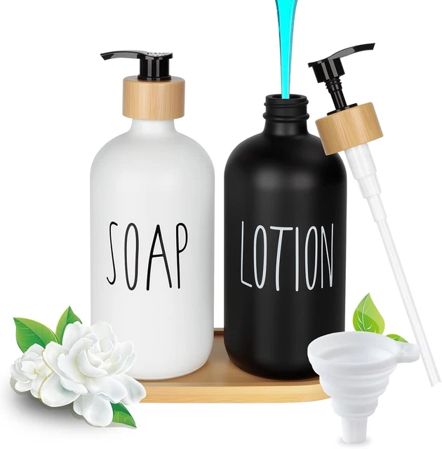 Dispenser Sapone Da 300ml - 2 Pezzi Con Etichette Impermeabili Per Bagno E Cucina - Foto 12