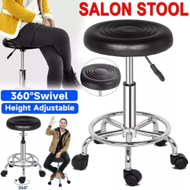 Salon Stool Hairdressing Chair PU Barber Equipment Beauty Swivel Hydraulic Lift