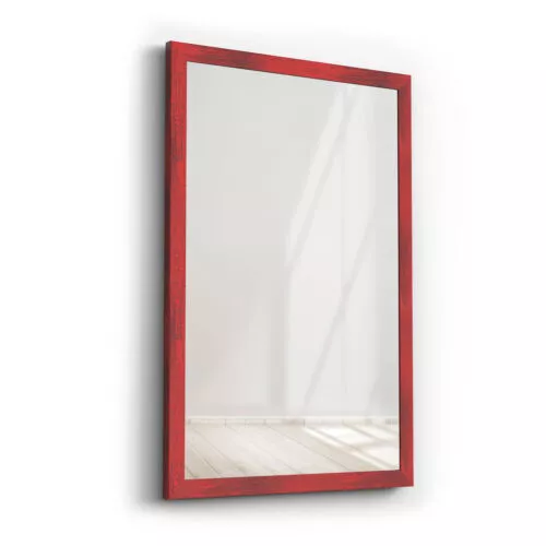 Miroir Incl. Cadre Klassiko Rouge Miroir Mural En 11 Tailles