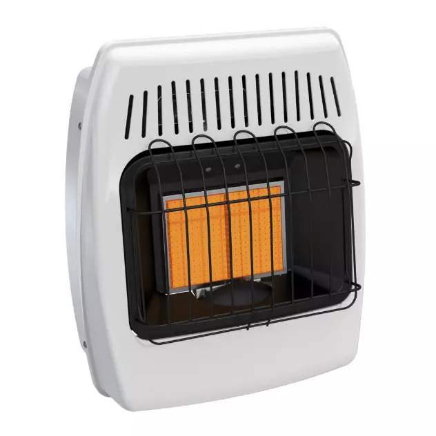 12000 BTU White Dual Fuel Propane Natural Gas Infrared Vent Free Wall Heater