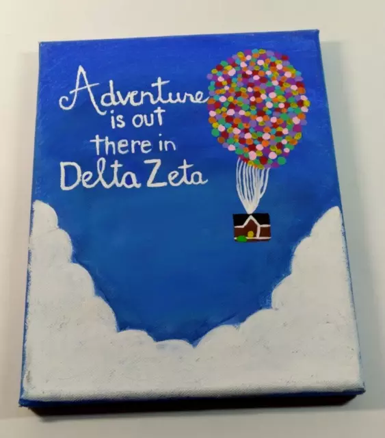 Delta Zeta Sorority Painting "Adventure is Out There in Delta Zeta"