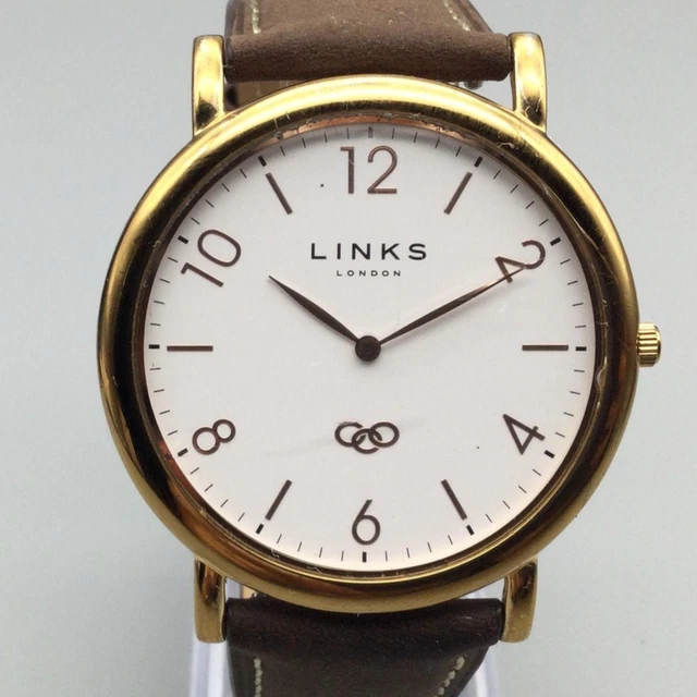 LINKS OF LONDON Noble Watch Mens 42mm silver Tone Leather  display picture 3