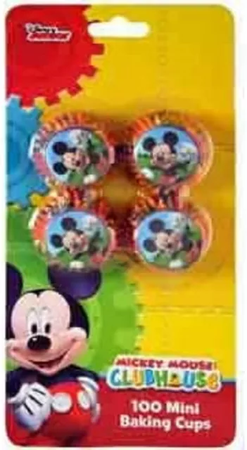 Mini tazas para hornear Mickey Mouse Clubhouse Disney fiesta de cumpleaños para niños 100 quilates