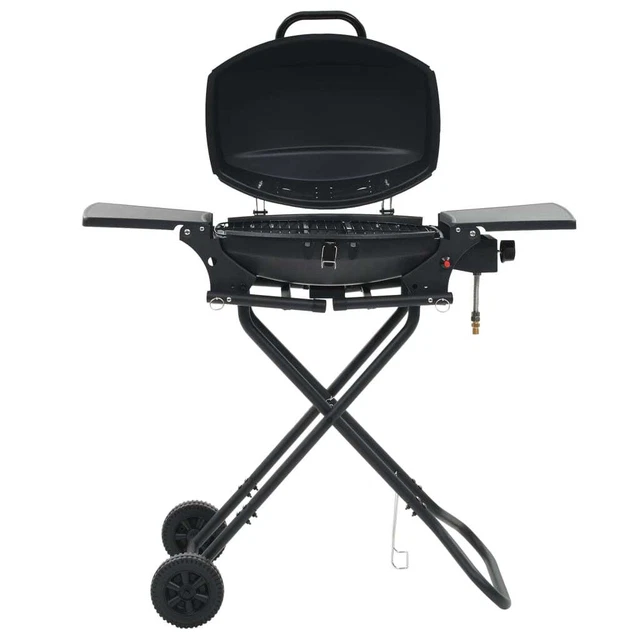 Barbecue au gaz portatif avec zone de cuisson Noir vidaXL