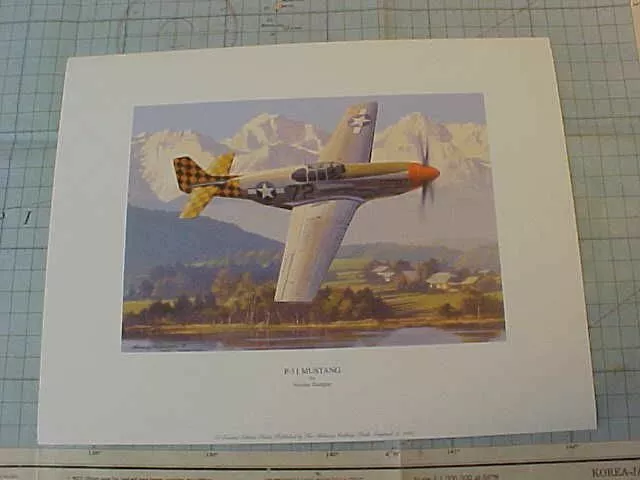 Original 1995 Nicolas Trudgian Print - P-51 Mustang