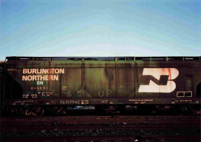 Burlington Northern Bn Hopper Train Photo 3.5X5 #5432