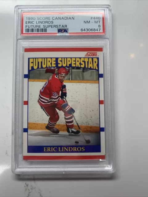 1990-91 Score " Future Superstar " ERIC LINDROS Hockey Rookie Card RC #440