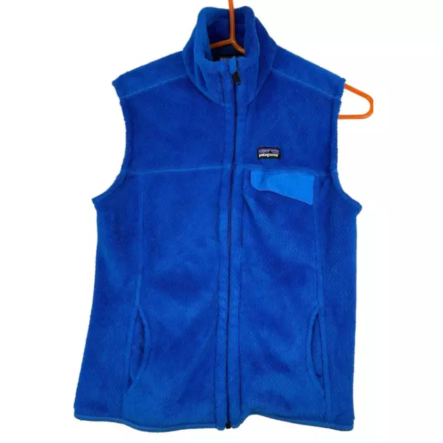 Patagonia ReTool Snap-T Fleece Vest Collared Zip-Up Blue Womens Size Medium