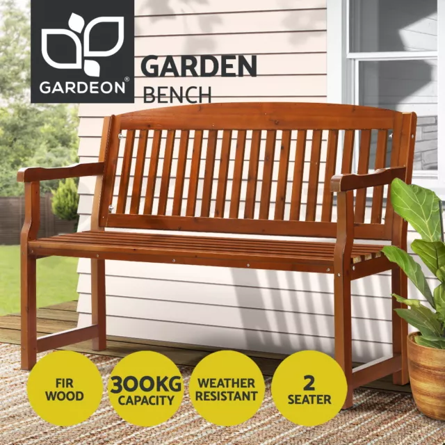 Gardeon Outdoor Garden Bench Seat Wooden Chair Patio Furniture Timber Lounge