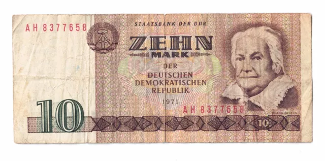 DDR Banknote Geldschein Geld 10 Mark 1971 Ro. 359c Computersatz AH83...