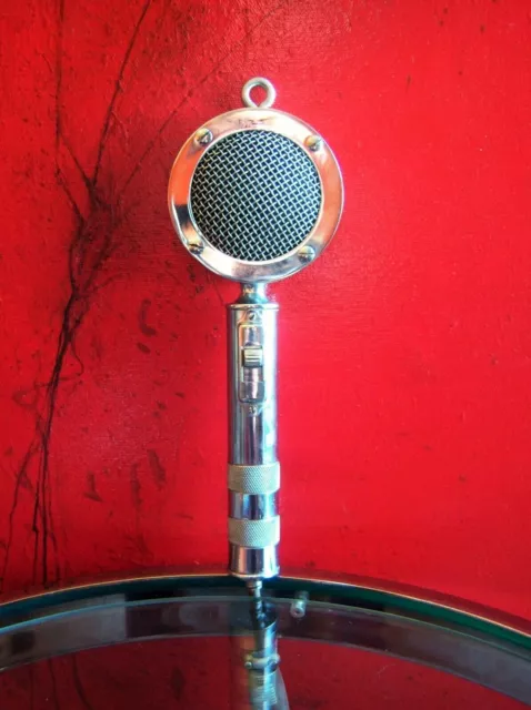Vintage 1940's Astatic Model 30 crystal microphone old w E6G stand Prop  Display