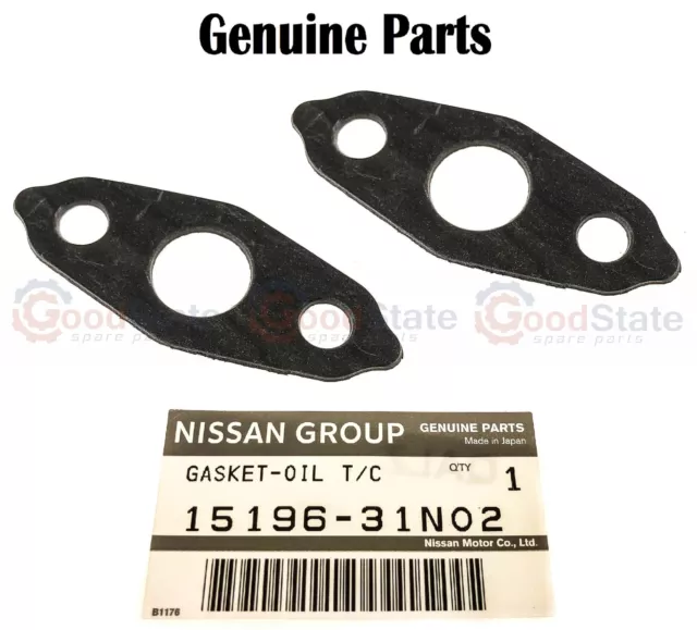 GENUINE Nissan Patrol Y61 GU ZD30DDTI Turbo Oil Drain Outlet Pipe Gasket x2