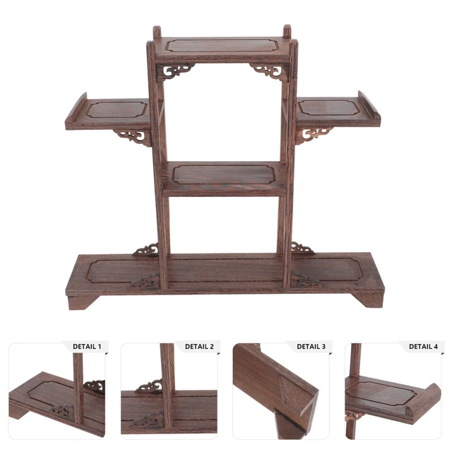 Stand espositivo Wenwan legno arte scaffale da parete retrò gioielli cornice vasca
