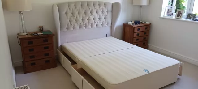 MARKS AND SPENCER second hand double divan bed with storage and ...