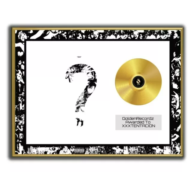 XXXTENTACION Poster, ? GOLD/PLATINIUM CD, gerahmtes Poster HipHop Rap WallArt