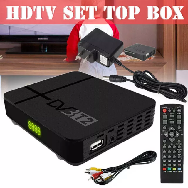 DVB-T2 Set Top TV Box Digital H.264 Receiver 1080P HDMI HD Freeview Recorder