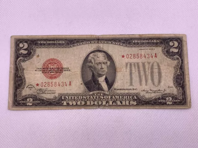 Series 1928 D $2 Red Seal United States Star Note (Eb1012179)