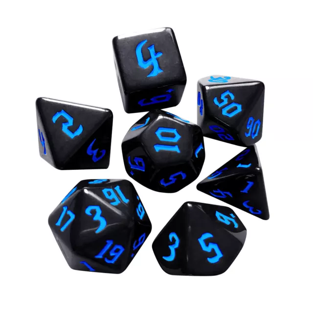 7pcs/Set Multi-Sided Digital Dice Set D4 D6 D8 D10 D12 D20 Opaque Polyhedral