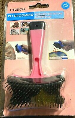 Preon Self Cleaning Pet Dog Cat Slicker Brush Grooming Gently Removes Hair