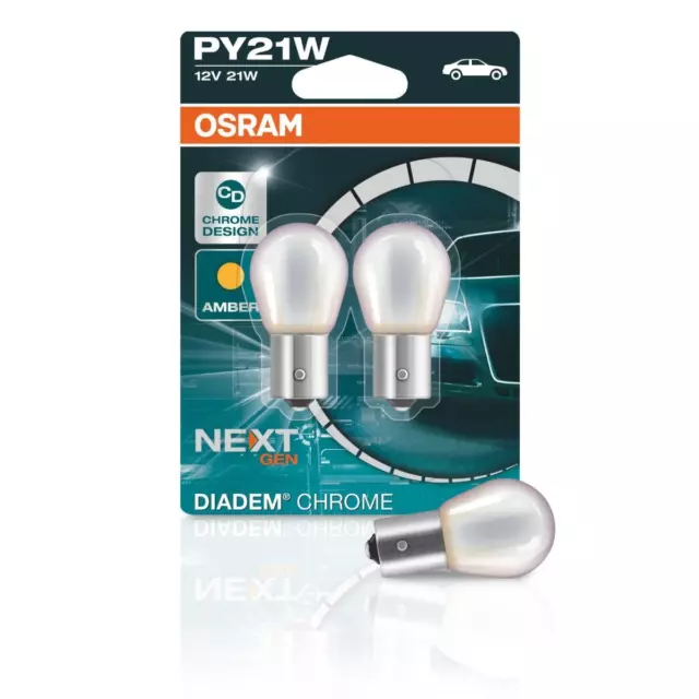OSRAM PY21W CHROME diadème lampe clignotante lampe à bille ampoule 12V 21W  BAU15s EUR 16,69 - PicClick FR