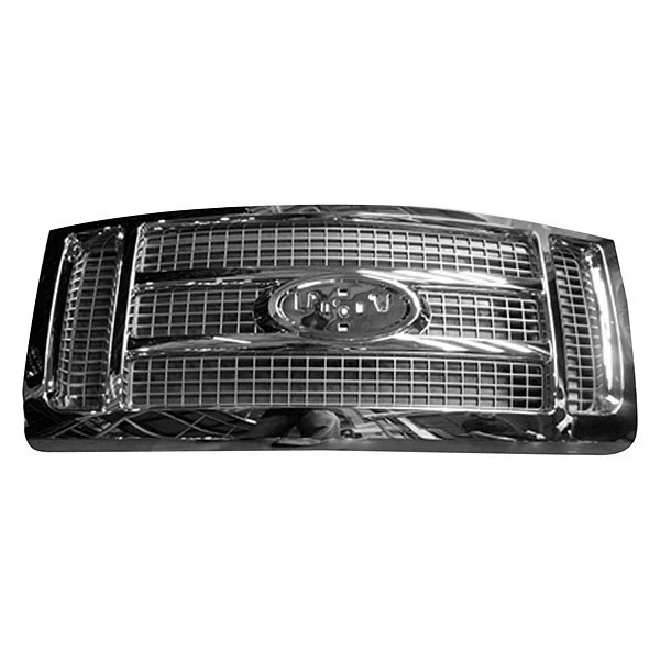 New Grille For 2009-2012 Ford F-150 Chrome Shell Painted Gold Insert with Emblem
