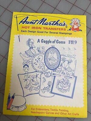 Aunt Martha's Hot Iron Transfers, #3819, A Gaggle of Geese