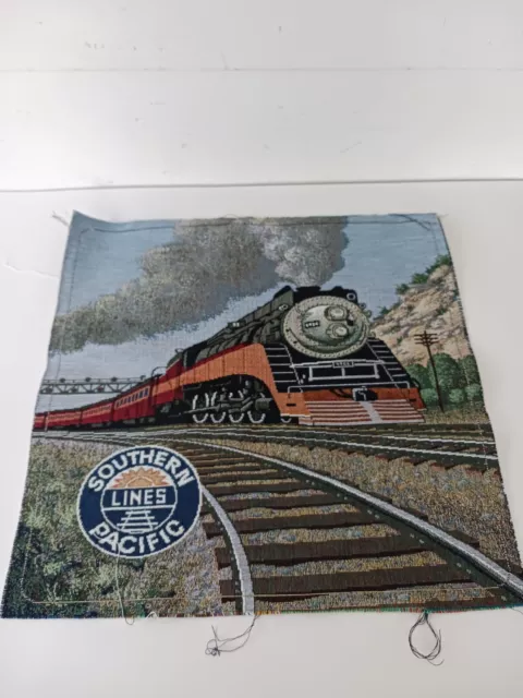 Train Tapestry For Pillow Southern Pacific Lines Train 16.5" x 16.5"