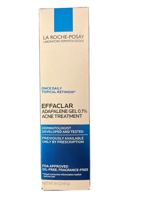 LA ROCHE-POSAY EFFACLAR Adapalene Gel 0.1% Acne Treatment - 1.6oz. Exp