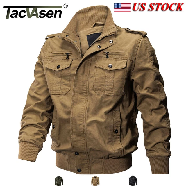 Tactical Men's Military Cargo Jacket Cotton Coat Army Winter Work Bomber Jacket