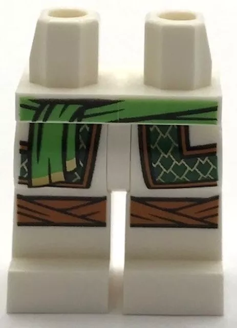 LEGO Nuovo Minifig Bianco Pantaloni Gambe W/Luminoso Verde Sash Toga Terminali