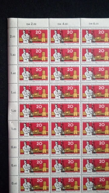 DDR 1961 kpl. Bogen Mi 834 Postfrisch FN 4 siehe Fotos (A 8255) 2