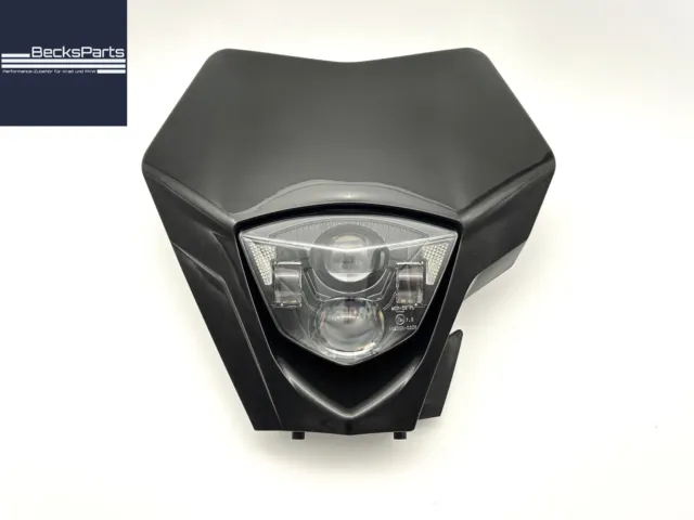 LED Scheinwerfer für GasGas EC F ink Lampenmaske Lampenhalter in schwarz mit ECE
