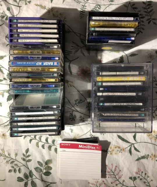 Minidisc Mini Disc 36 Stück (32x74m & 4x60m)  großteils bespielt Sony TDK BASF