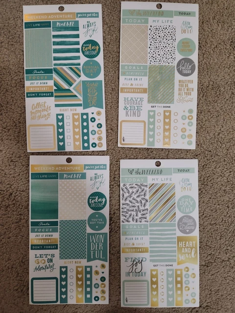 Teal Blue Planner Stickers Checklists Labels Work Happy Planner School Organized