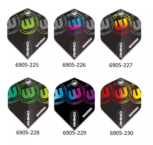 Winmau Rhino Standard Dart Flights 100 micron W Logo